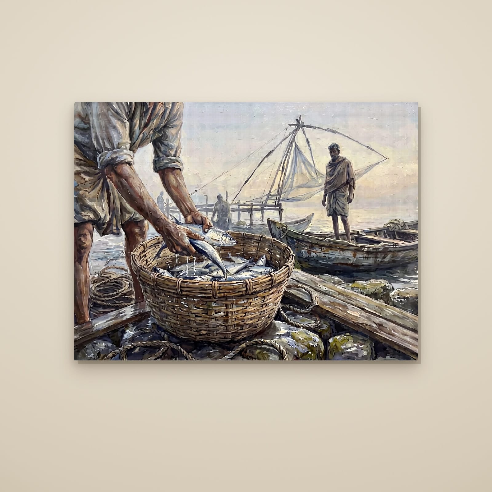 Cheena Vala, Basket First: Oil Canvas (gallery-wrapped canvas)