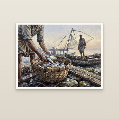 Cheena Vala, Basket First: Oil (unframed print)