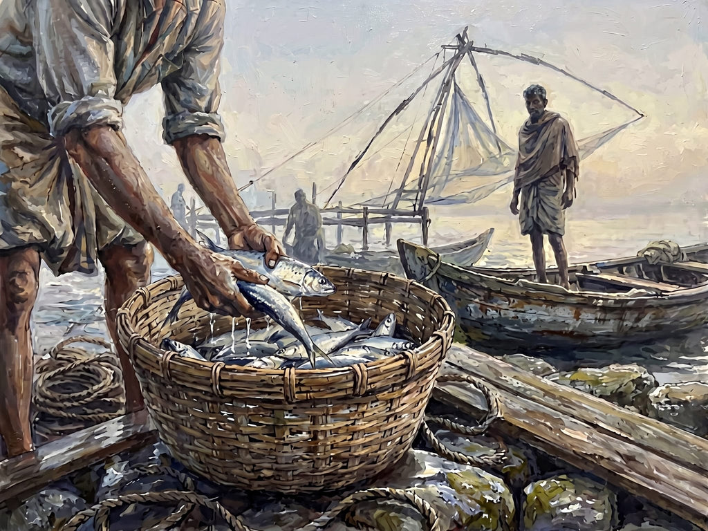 Cheena Vala, Basket First: Oil Canvas