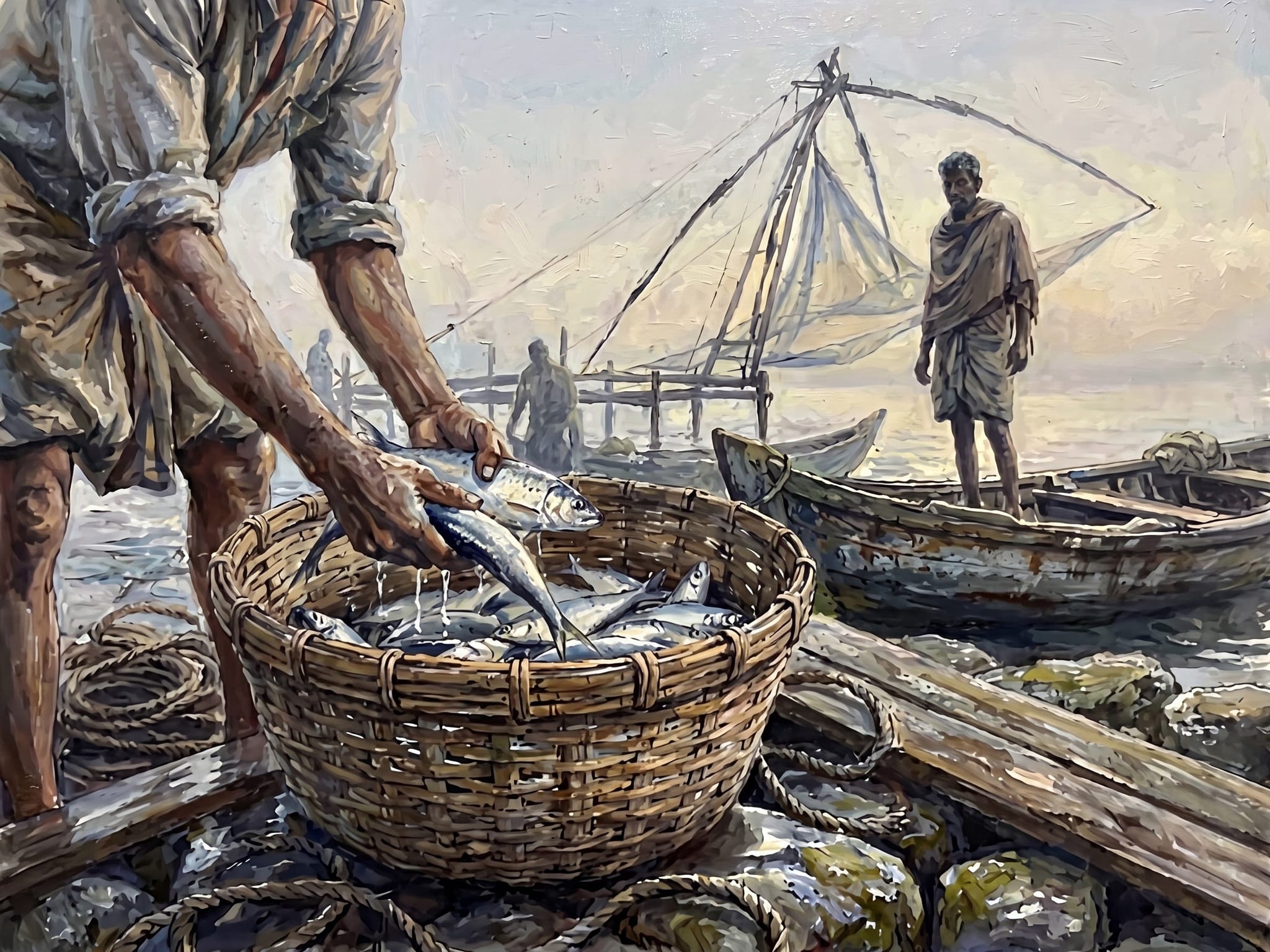 Cheena Vala, Basket First: Oil Canvas