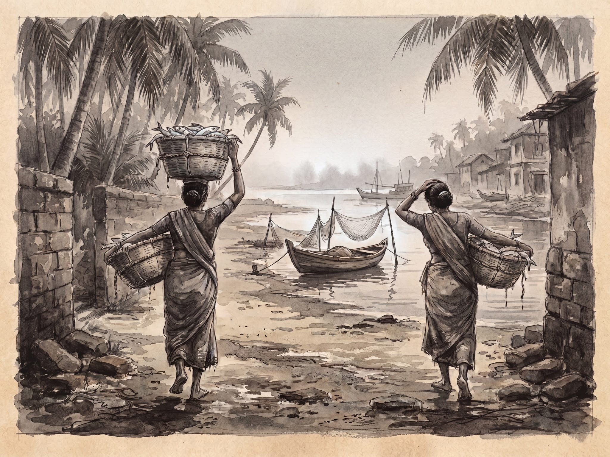 Tonse to Malpe, Baskets Homeward: Charcoal