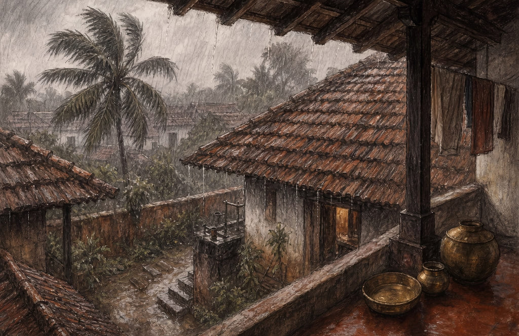 Mangalore Tile Roofs in Monsoon
