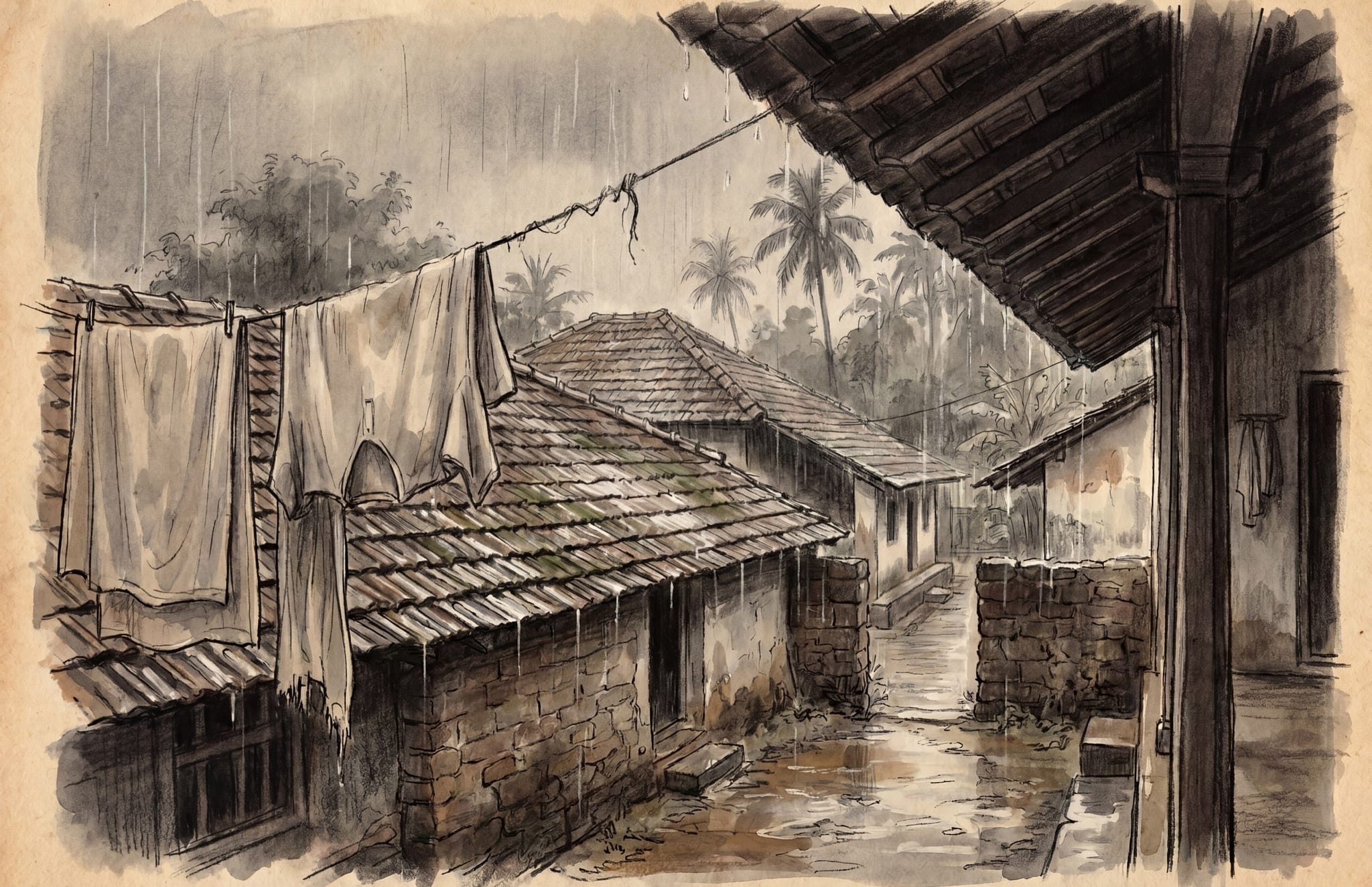 Laundry Under the Mangalore Eaves