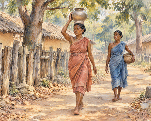 Bastar Village Path | Watercolour Art Print