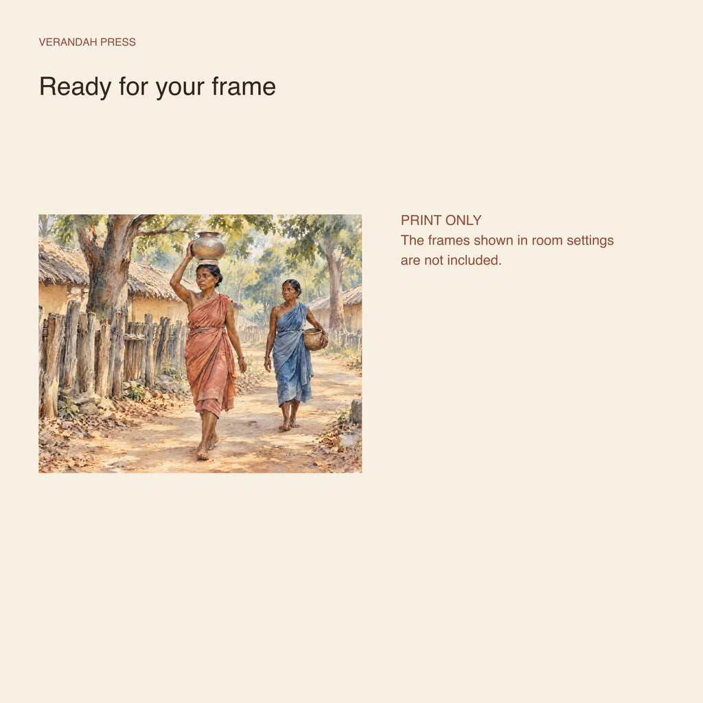 Bastar Village Path | Watercolour Art Print (unframed print)