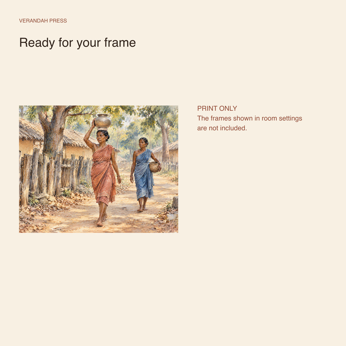 Bastar Village Path | Watercolour Art Print (unframed print)