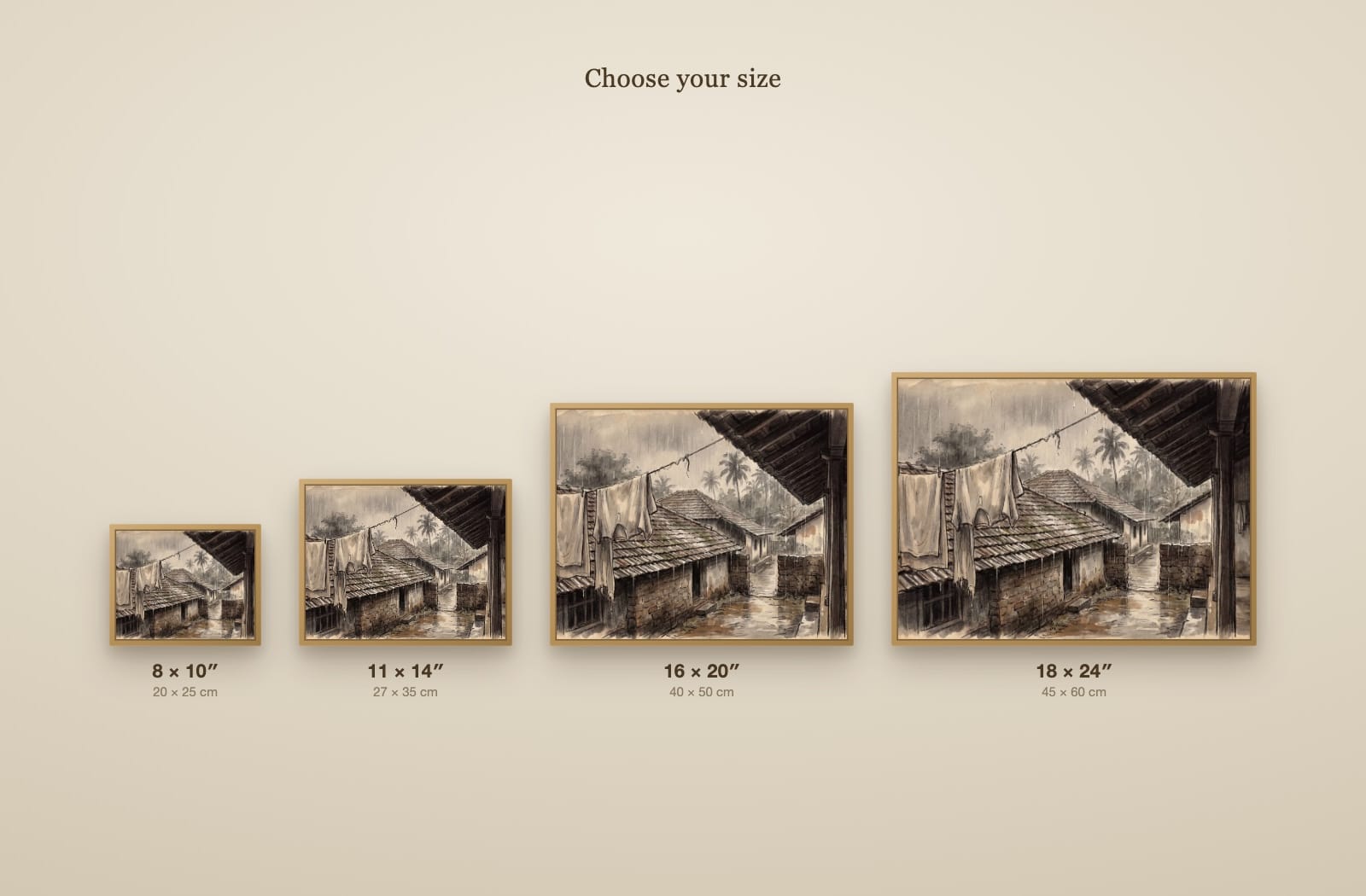 Laundry Under the Mangalore Eaves size guide