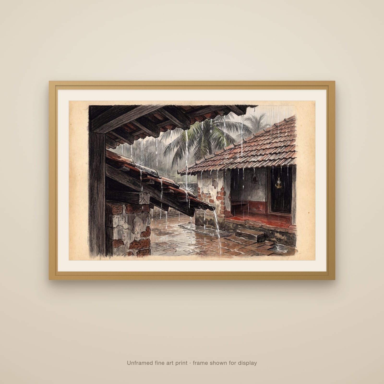 Rain at the Mangalore Roof Edge