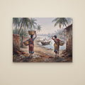 Tonse to Malpe, Baskets Homeward: Oil Canvas (gallery-wrapped canvas)